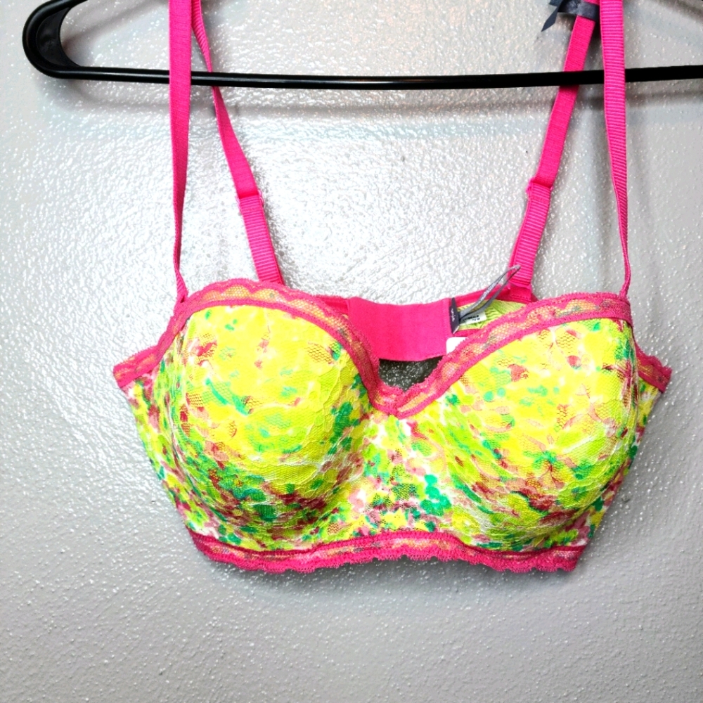 Aerie bra pink flower 36D